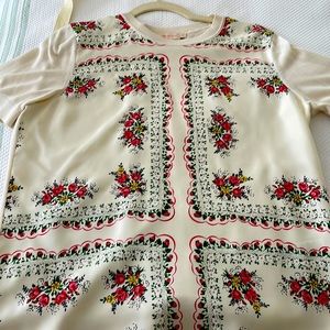 Tory Burch Floral silk t shirt
